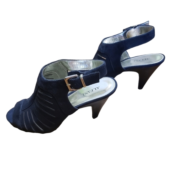 Alfani Primere Slingback Heel Sandals Black Suede Cage Heels Size 5.5 - Picture 6 of 12